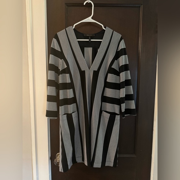 BCBGMaxAzria Monochrome Striped Dress - Picture 1 of 3